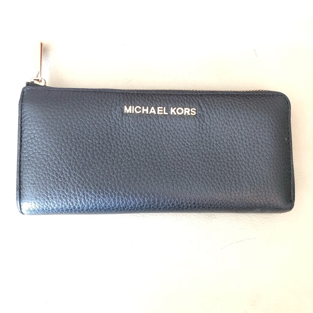 Micheal Kors Jet Set Continental Wallet leather black